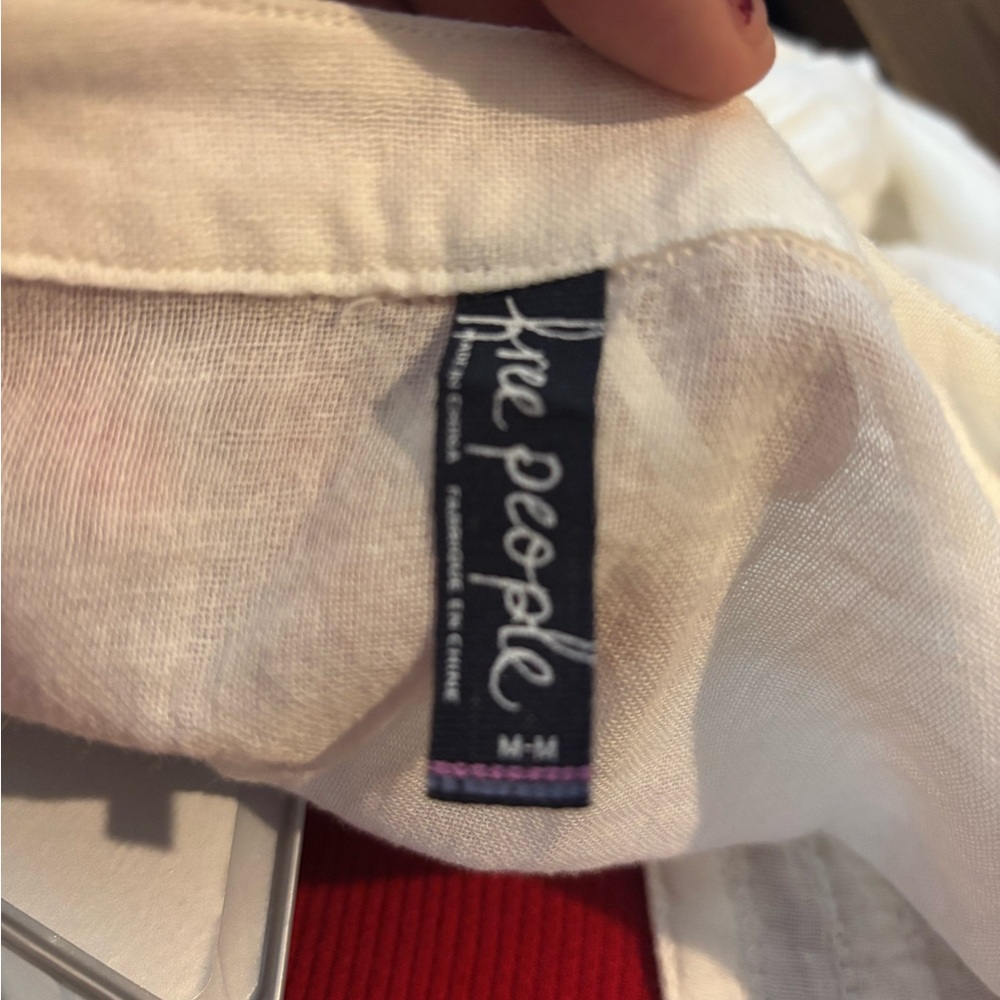 Free People Cream Blouse